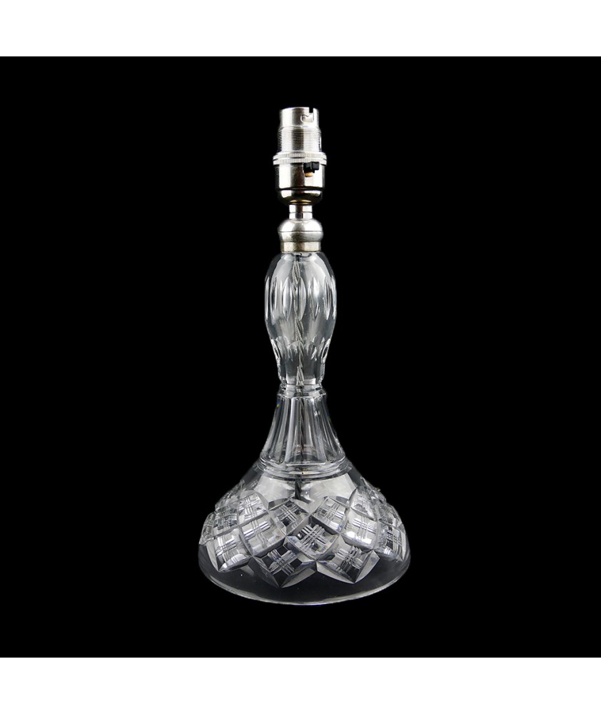 Charming Crystal Cut Lamp Base t Art Deco Table Lamp Vintage Table